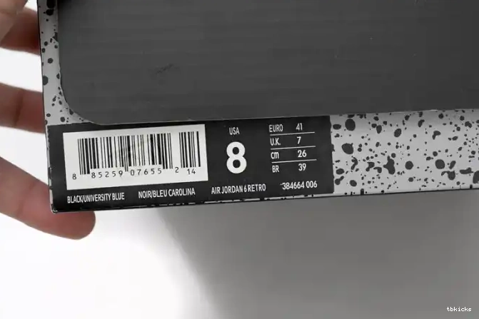Rep TBK Retro Jordan 6 384664-006 UNC Air 0612